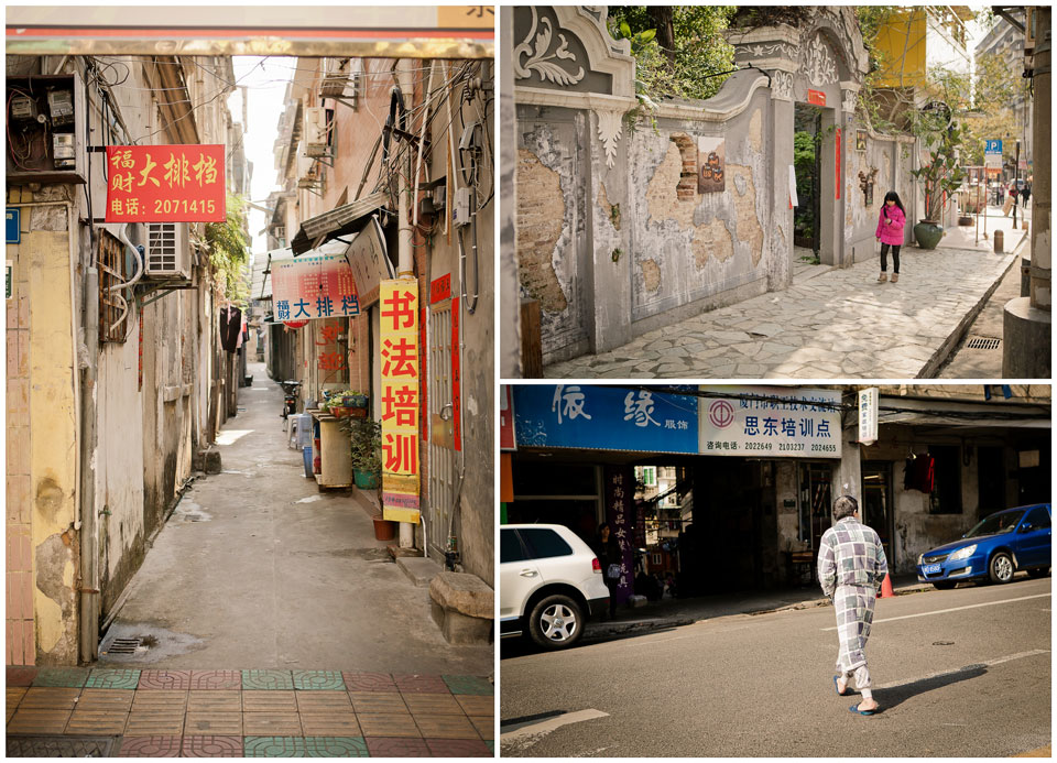 immer wieder aucf chinesischen Straßen anzutreffen: Leute in Pyjamas...für Chinesen nichts besonderes...fast selbstverständlich